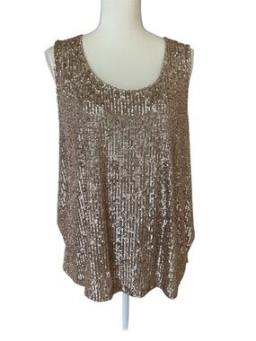Wynne Collection Gold Sequined Tank